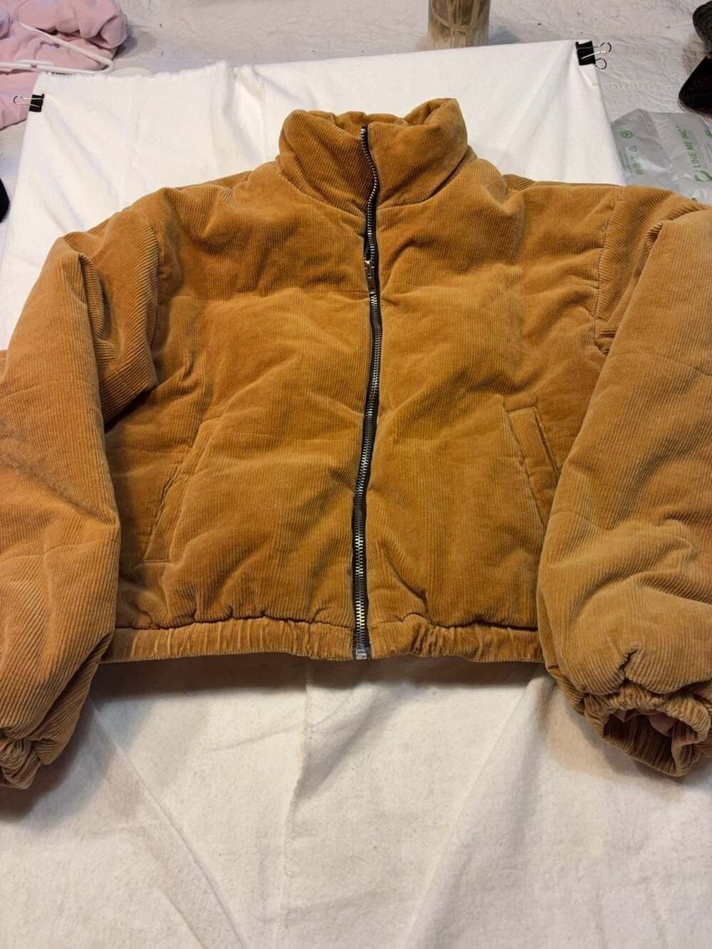 Better Be Women's Corduroy Puffer Jacket Size S